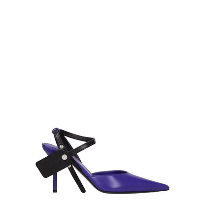 Off-White Purple Leather Pumps