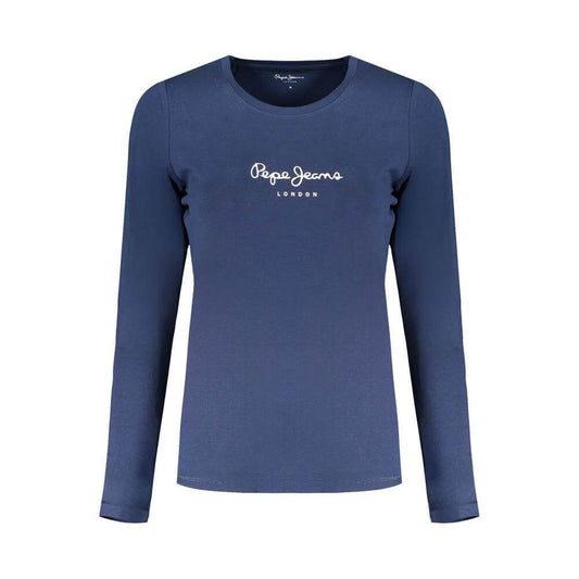 Pepe Jeans-Pepe Jeans Blue Cotton Tops & T-Shirt-1728,67403481248,Blue,Clothing,L,M,New with tags,Pepe Jeans,S,Tops & T-Shirts - Women - Clothing,Women,Women - Clothing,XL,XS-PE-31361-XS