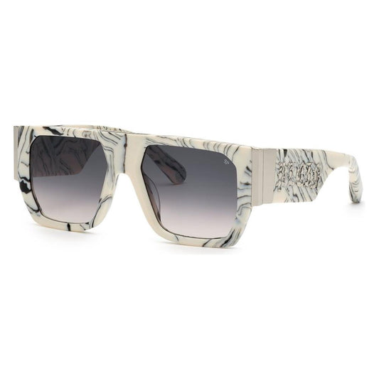 Philipp Plein Philipp Plein White Acetate Sunglasses PPSPP094M5409YLAC 1728,Men,New with tags,Philipp Plein,Sunglasses for Men - Sunglasses,White