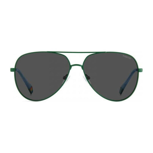Polaroid Polaroid Green Metal Sunglasses POPLD6187S1EDAC 1728,Green,New with tags,Polaroid,Unisex,Unisex Sunglasses - Sunglasses