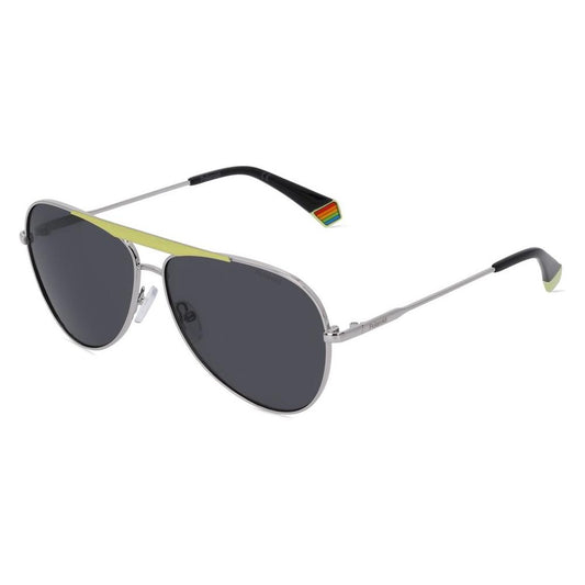 Polaroid Polaroid Yellow Metal Sunglasses POPLD6200SXKU2G1M9AC 1728,New with tags,Polaroid,Unisex,Unisex Sunglasses - Sunglasses,Yellow