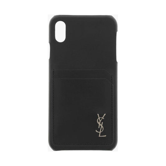Saint Laurent Saint Laurent Leather XS Iphone Cover SAP605407GD 1728,74866327712,Black,Jewelry,Men,Men - Jewelry,New with tags,Other - Men - Jewelry,Saint Laurent
