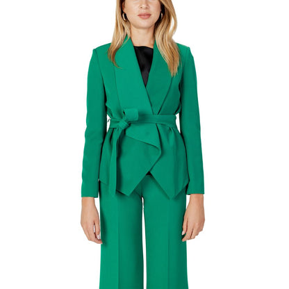 Sandro Ferrone Green Polyester Blazer