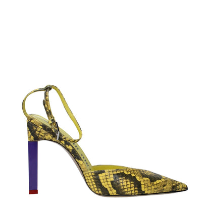 The Attico Yellow Leather Pumps