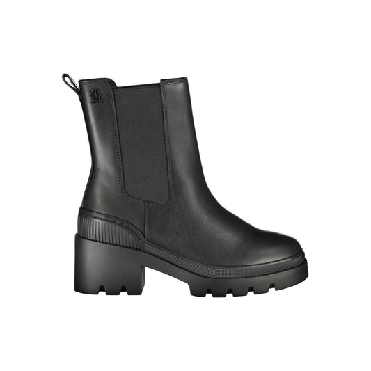 Tommy Hilfiger Black Leather Women's Boot