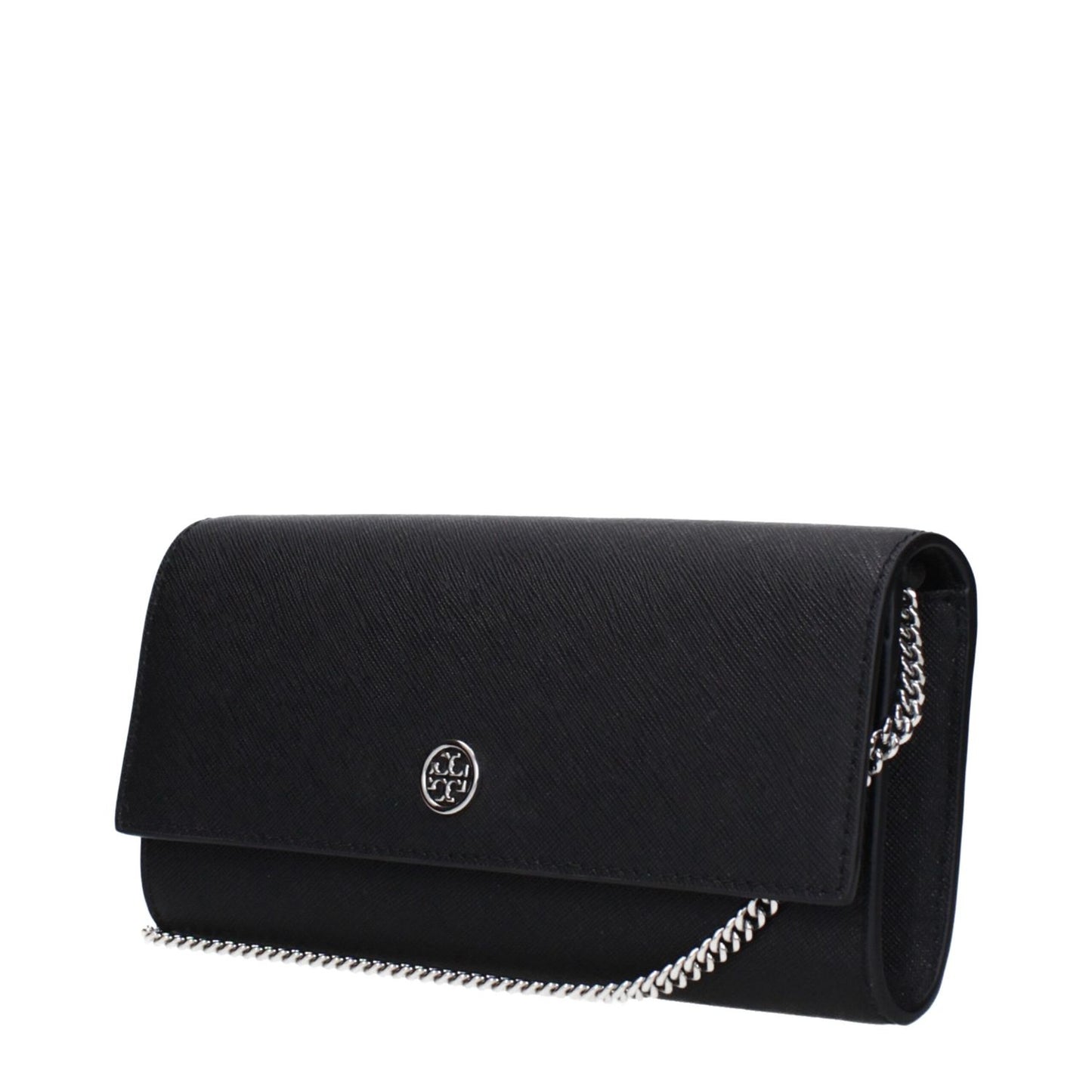 Tory Burch Black Leather Clutch Bag