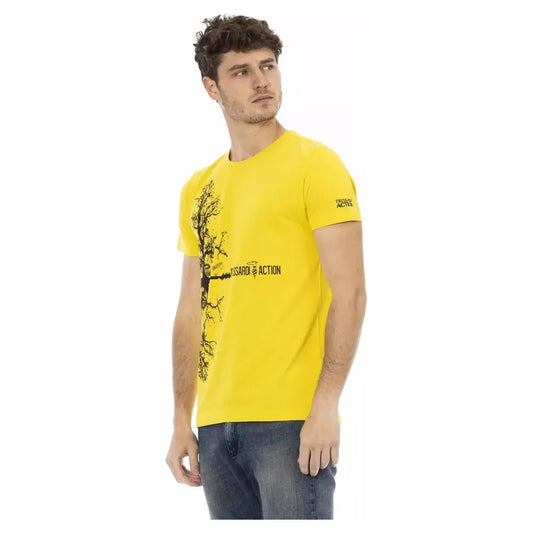 Trussardi Action Trussardi Action Yellow Cotton Men T-Shirt TR-22717-M 1728,67345744032,L,M,Men,New with tags,T-Shirts - Men - Clothing,Trussardi Action,Yellow