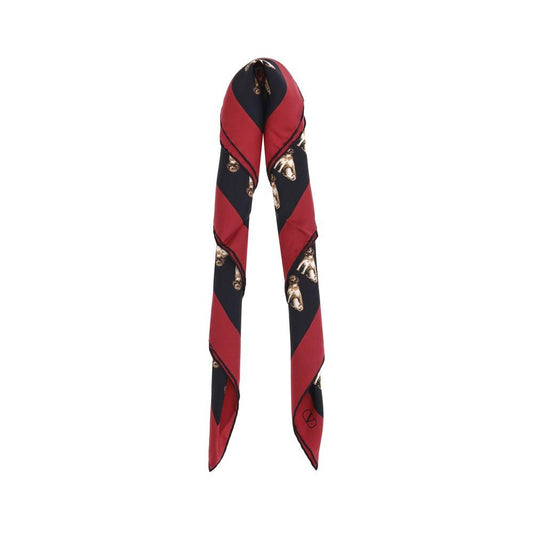 Valentino Garavani Valentino Garavani Petit Charles silk Scarf VA7W2EK001QLKCEXBB 1728,72470364320,Black,New with tags,Scarves - Women - Accessories,Valentino Garavani,Women