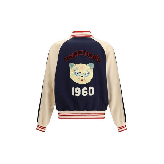 Valentino-Valentino Le Chat De La Maison Bomber Jacket-1728,72470364320,Clothing,IT50 | L,Jackets - Men - Clothing,Men,Men - Clothing,Multicolor,New with tags,Valentino-VA-7V3CIP63AWSDYB-IT50 | L