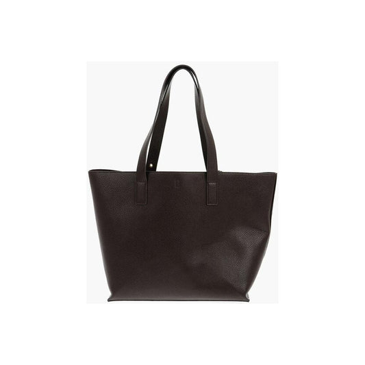 Versace Versace JEANS COUTURE Textured Faux Leather Tote Bag with Golden Buc VEP537725GD 1728,74866327712,Bags,Brown,New with tags,Shoulder Bags - Women - Bags,Versace,Women,Women - Bags