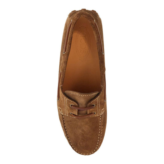 Tod'S light walnut leather driving moccasin made in italy Moccasins Tod'S Saddle Brown