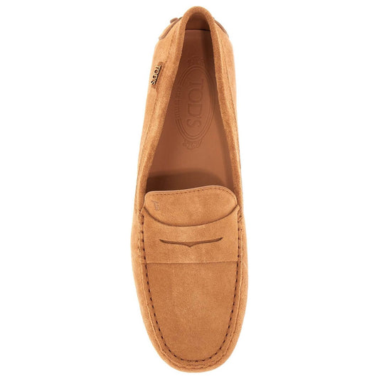 Tod'S men's suede leather loafers in cognac Loafers Tod'S Chocolate