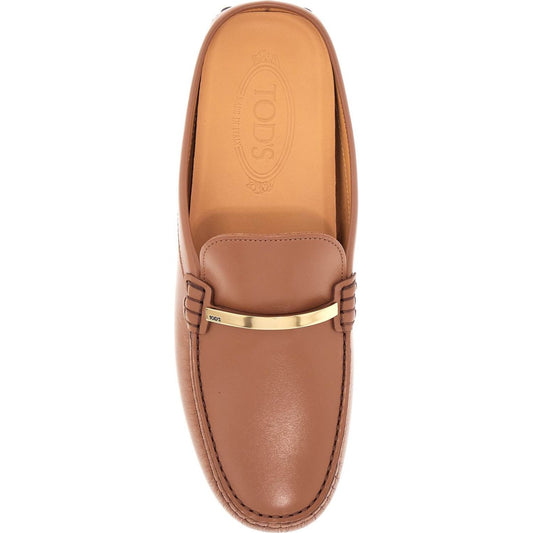 Tod'S dark brown calfskin slip-on with metal detail Loafers Tod'S Rosy Brown