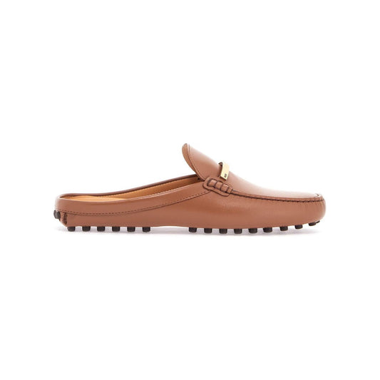 Tod'S dark brown calfskin slip-on with metal detail Loafers Tod'S Sienna