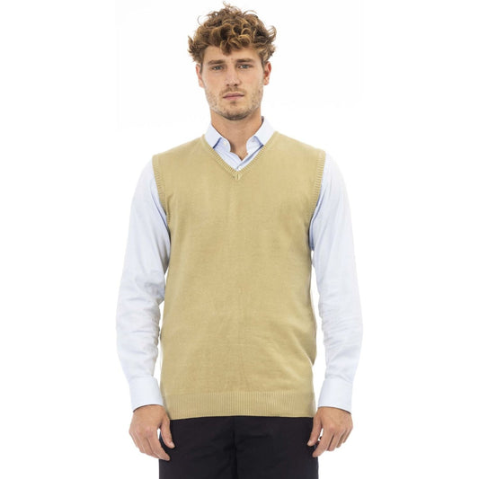 Alpha Studio Vest Vest Alpha Studio Tan