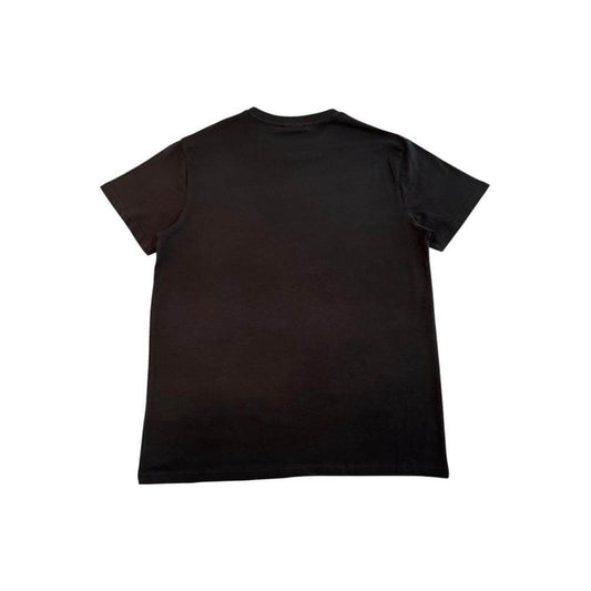 Iceberg black cotton men's T-shirt back view showcasing sleek design and luxurious fabric quality.