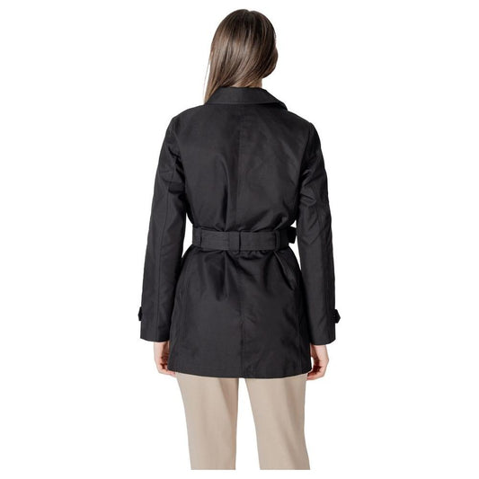 Street One Black Cotton Jackets & Coat