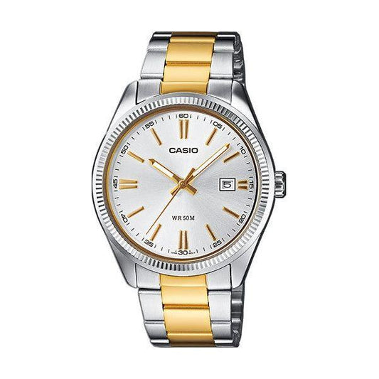 CASIO COLLECTION Mod. DATE, STEEL&GOLD - CHAMPAGNE WATCHES CASIO COLLECTION & VINTAGE Light Gray
