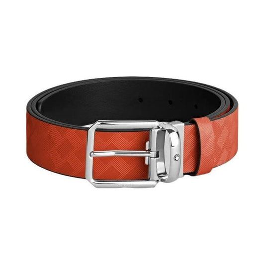 MONTBLANC LEATHER Belt Red Mod. CAYENNE FASHION ACCESSORIES MONTBLANC Black