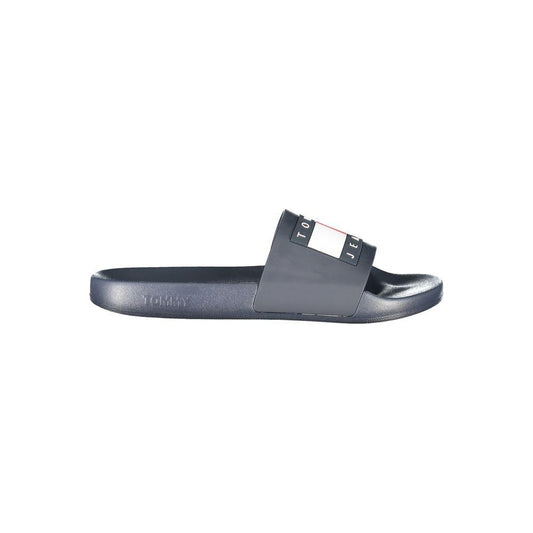 Tommy Hilfiger Blue Polyethylene Men Sandal with Logo Print