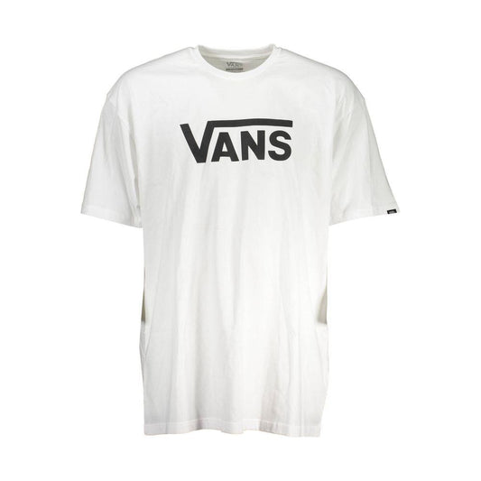 Vans White Cotton Men's T-Shirt featuring the iconic logo, soft and breathable for everyday comfort and skater-chic style.