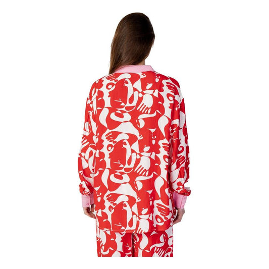 Vila Clothes Red Viscose Shirt