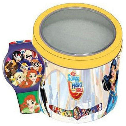 SUPER HERO GIRLS - Tin Box WATCHES CARTOON Gray