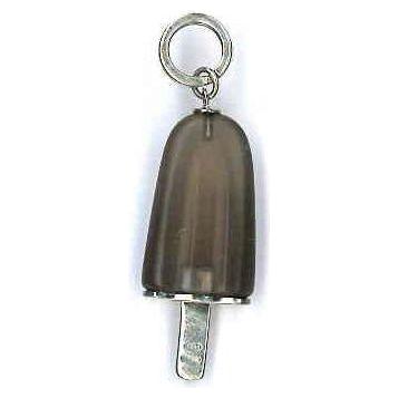 AMBROSINI JEWELS - 银质吊坠 925° 精雕细琢 白色大理石 中等深灰色 (29.5x13 毫米)